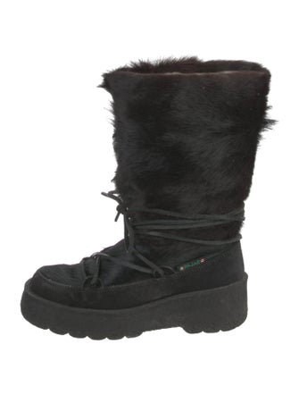 Pajar Ponyhair Lace-Up Boots