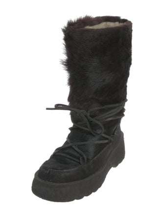 Pajar Ponyhair Lace-Up Boots