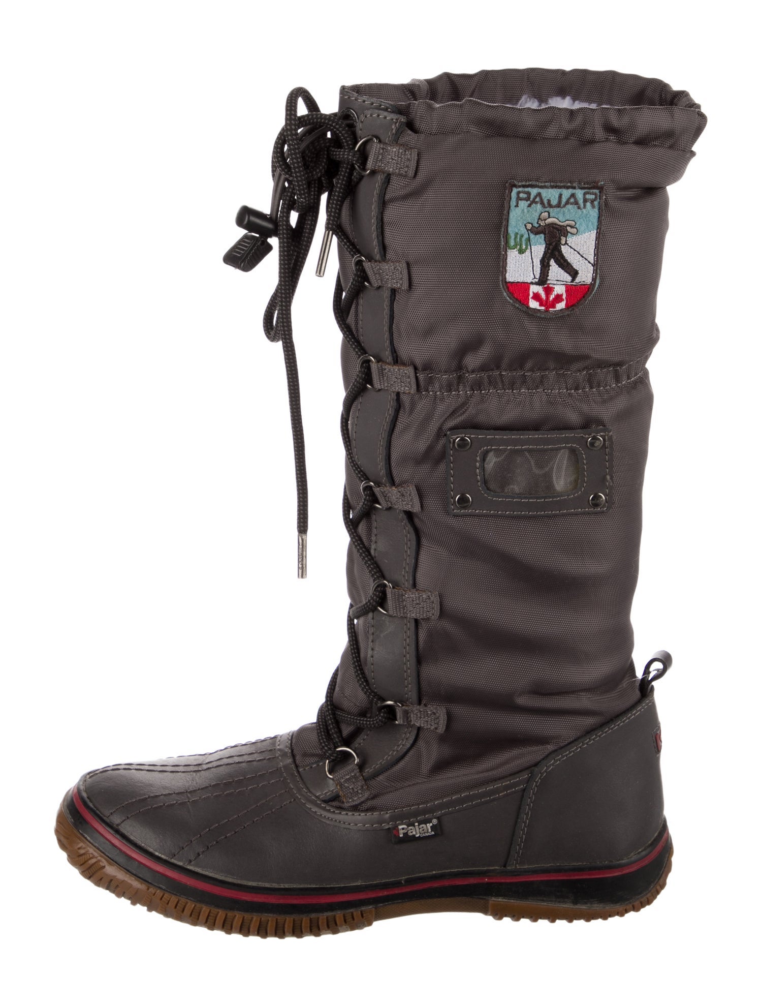 Pajar Nylon Embroidered Accent Combat Boots