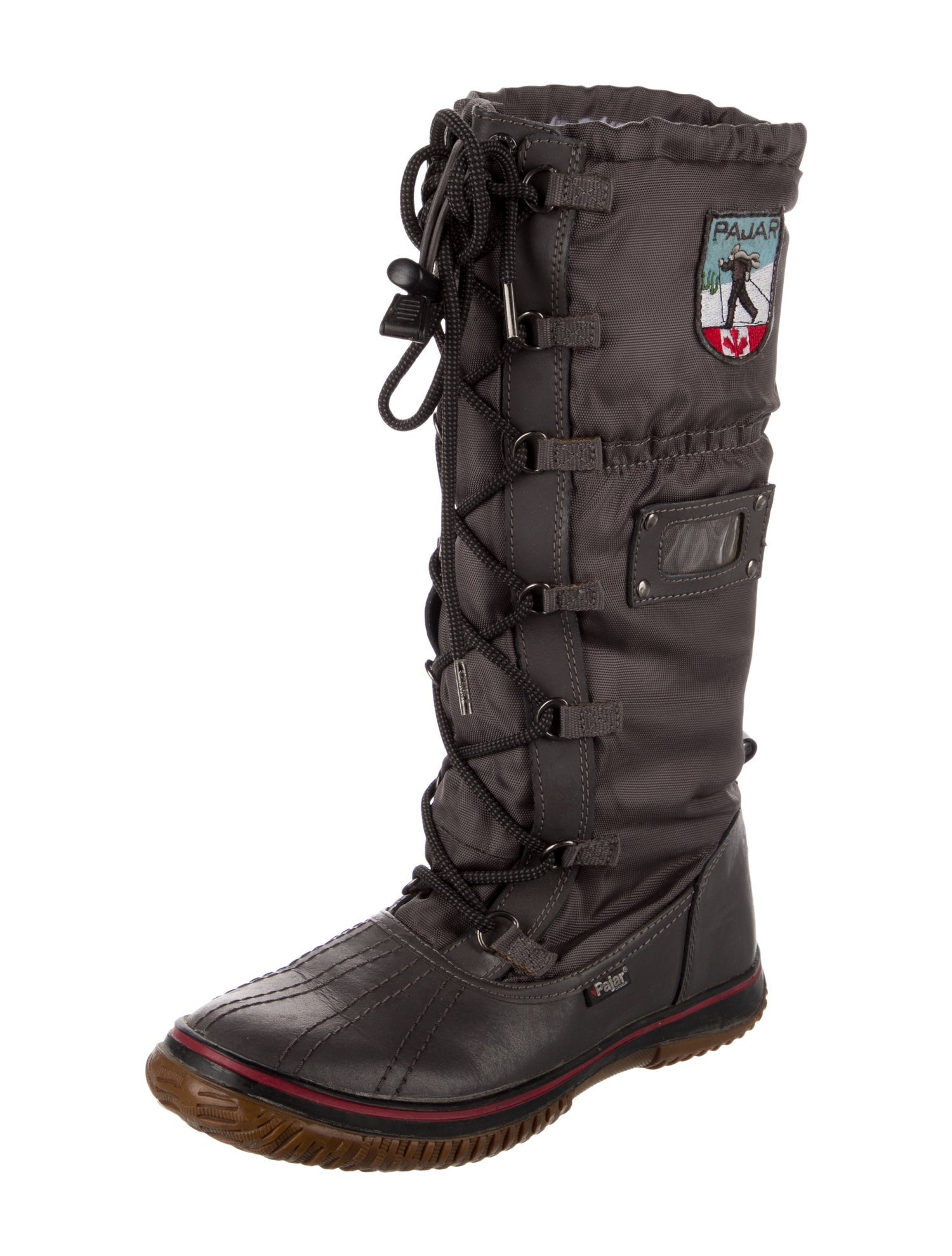 Pajar Nylon Embroidered Accent Combat Boots