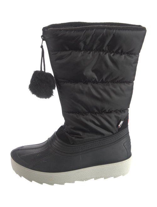 Pajar Nylon Pom-Pom Embellishments Lace-Up Boots