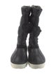 Pajar Nylon Pom-Pom Embellishments Lace-Up Boots