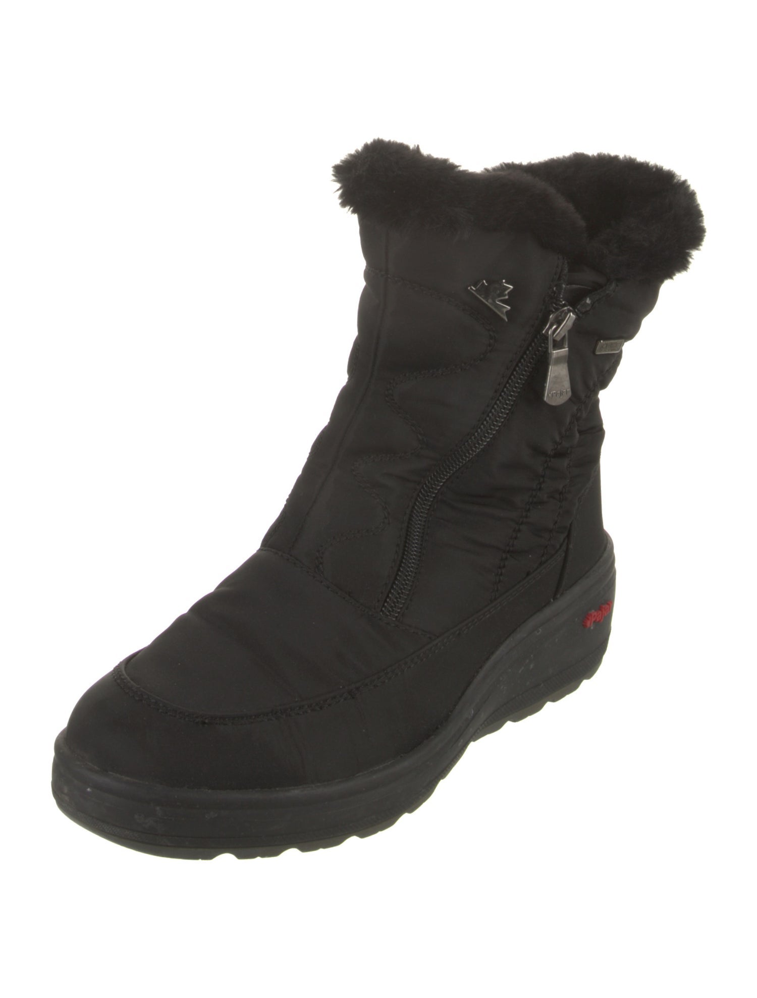 Pajar Nylon Faux Fur Trim Combat Boots