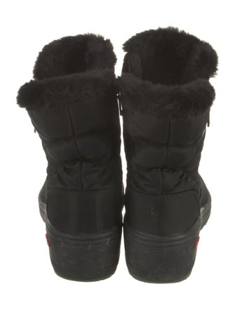 Pajar Nylon Faux Fur Trim Combat Boots