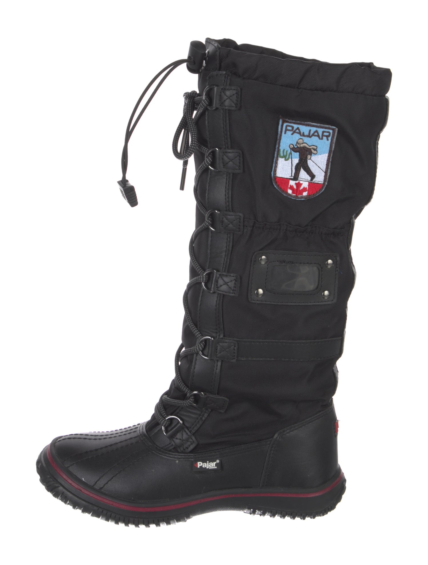 Pajar Leather Embroidered Accent Lace-Up Boots