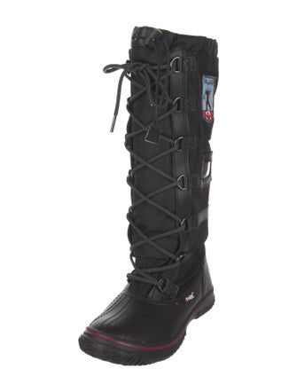 Pajar Leather Embroidered Accent Lace-Up Boots