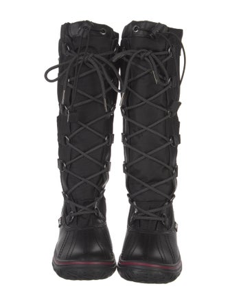 Pajar Leather Embroidered Accent Lace-Up Boots