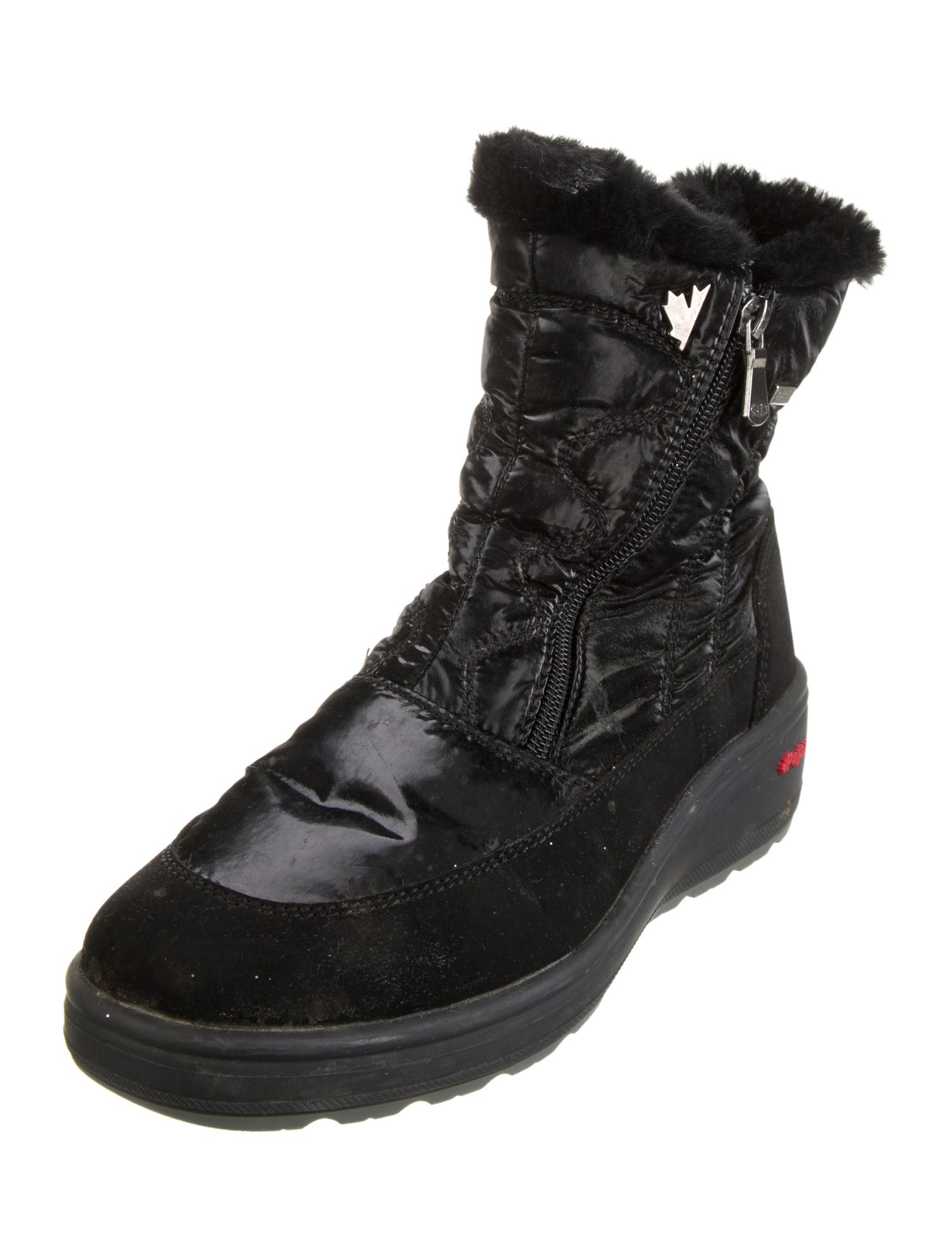 Pajar Nylon Faux Fur Trim Snow Boots
