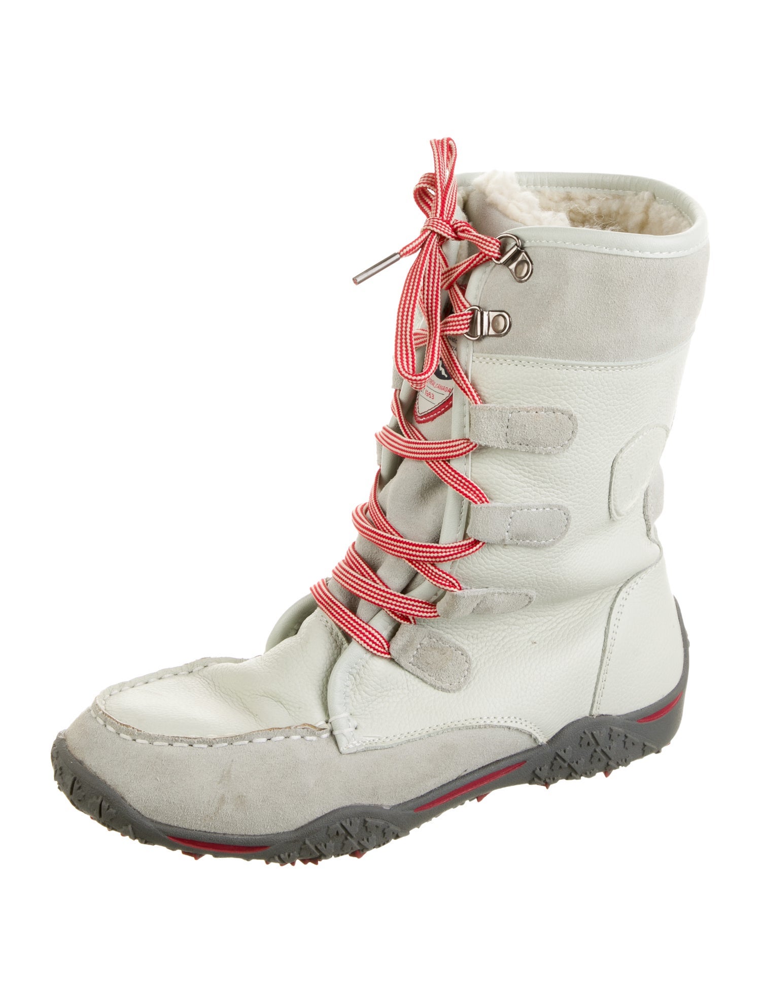 Pajar Leather Colorblock Pattern Combat Boots