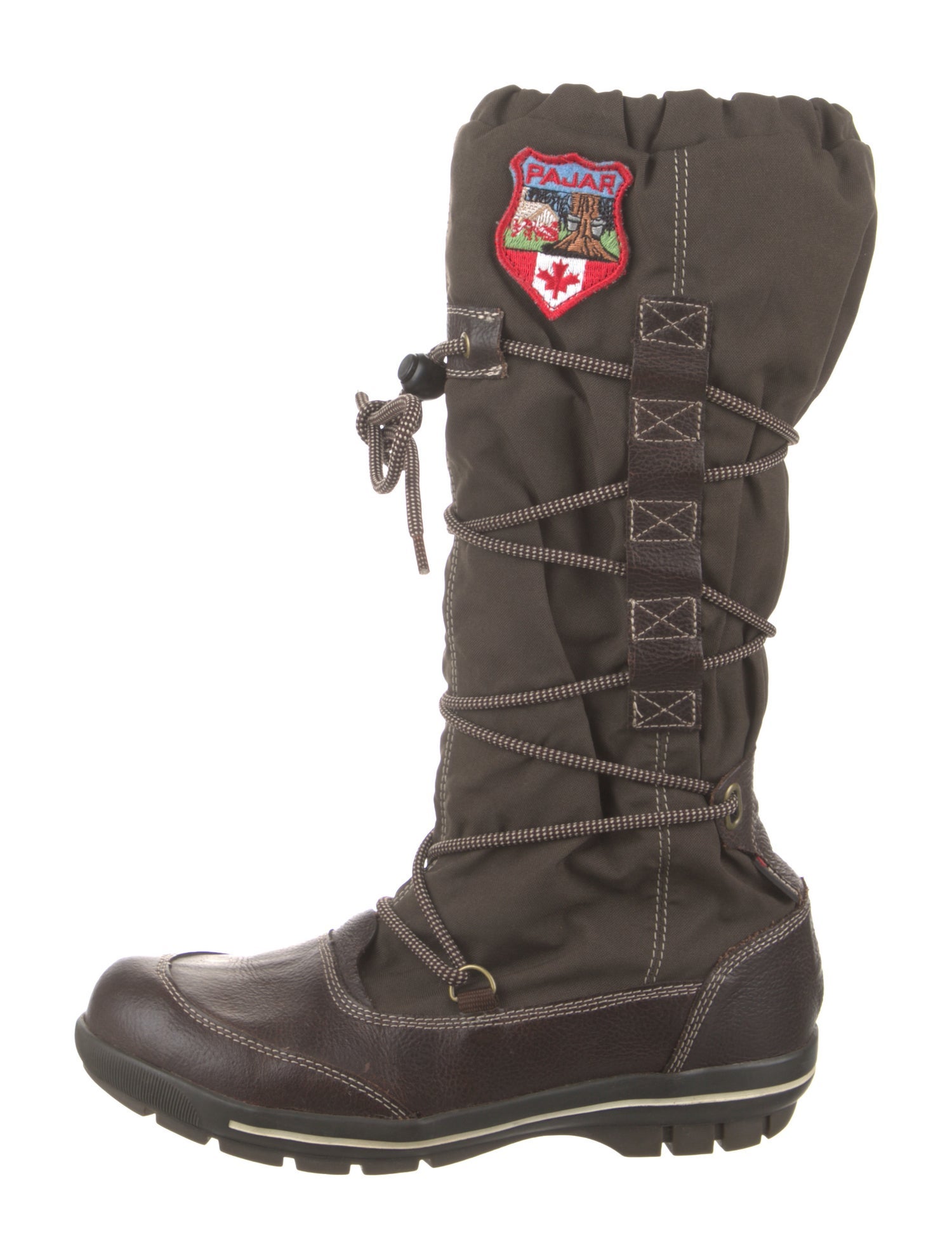 Pajar Nylon Embroidered Accent Lace-Up Boots