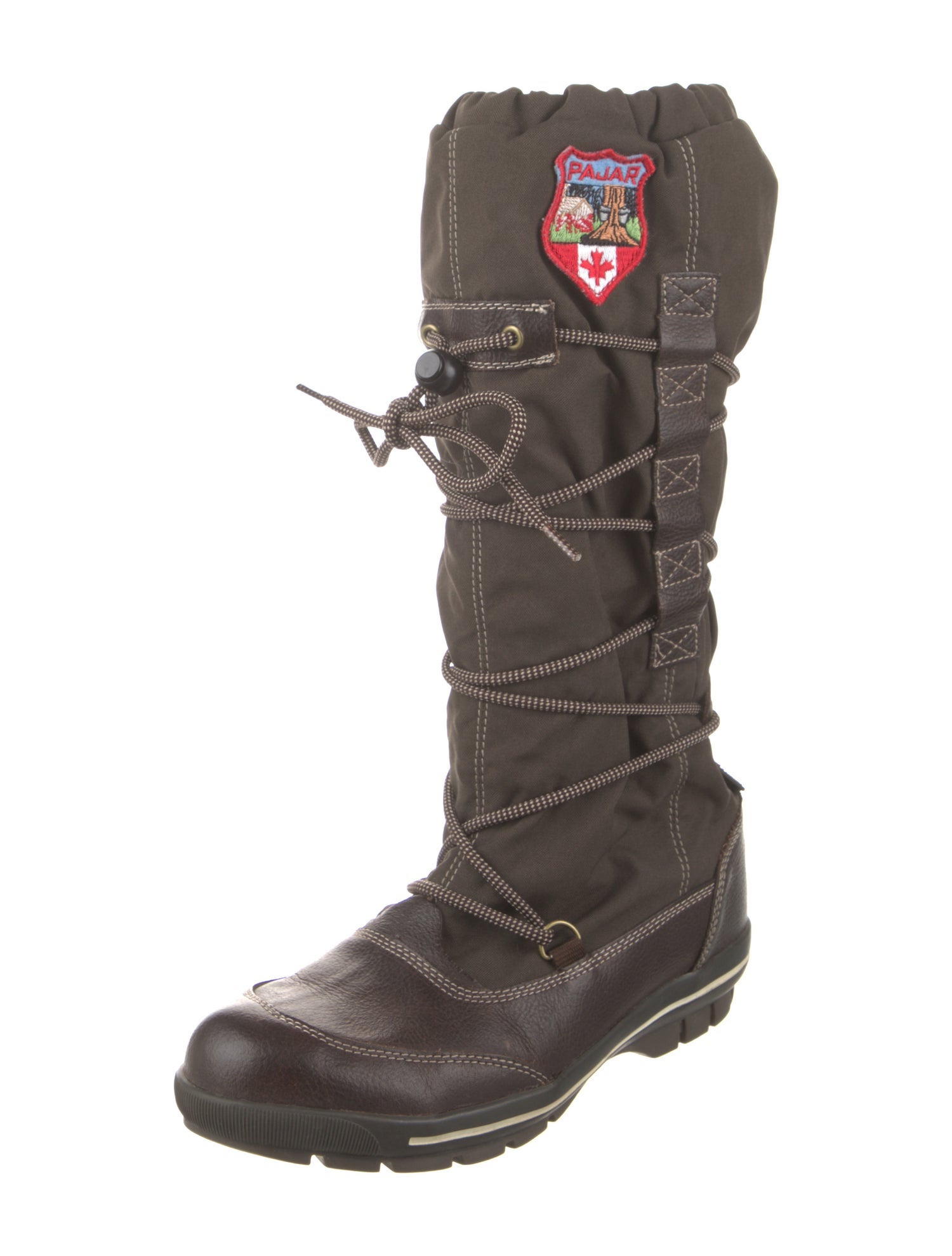 Pajar Nylon Embroidered Accent Lace-Up Boots