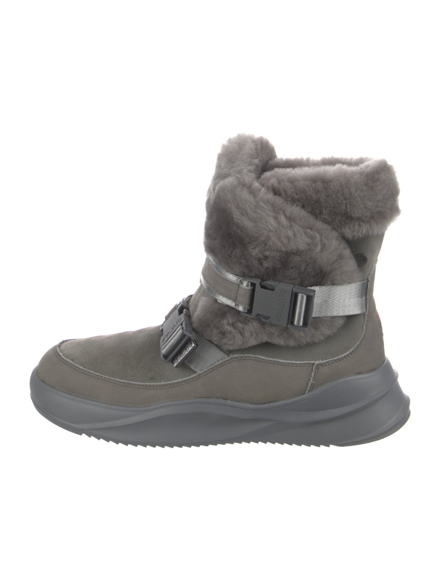 Pajar Suede Fur Trim Lace-Up Boots