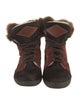 Pajar Ponyhair Colorblock Pattern Lace-Up Boots