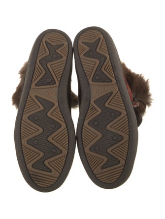 Pajar Ponyhair Colorblock Pattern Lace-Up Boots