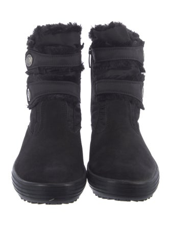 Pajar Suede Faux Fur Trim Combat Boots