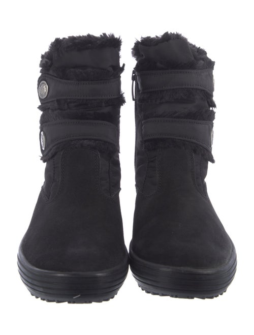 Pajar Suede Faux Fur Trim Combat Boots