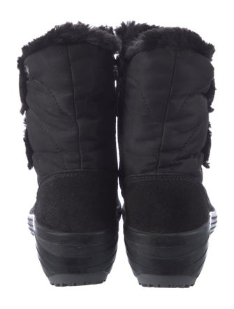 Pajar Suede Faux Fur Trim Combat Boots