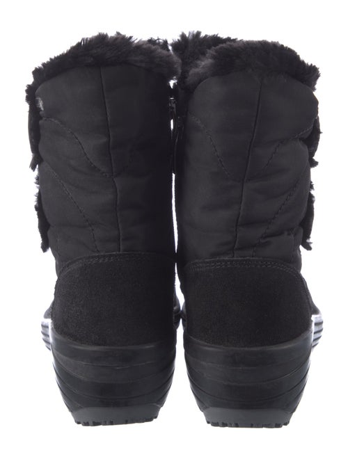 Pajar Suede Faux Fur Trim Combat Boots