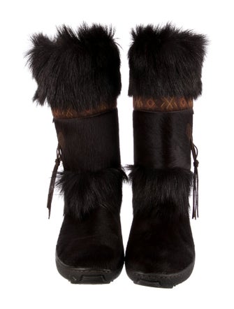 Pajar Fur Graphic Print Boots