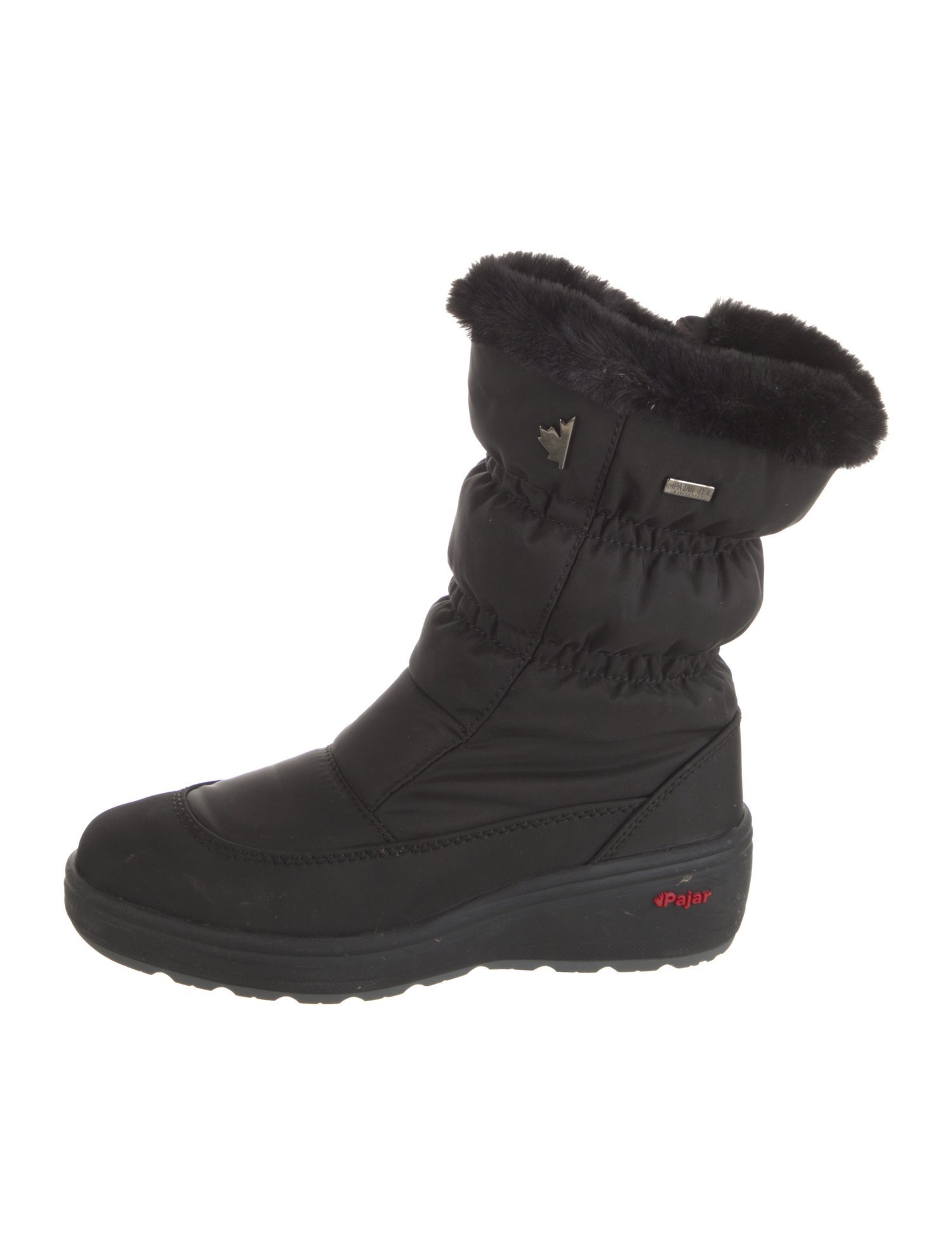 Pajar Nylon Faux Fur Trim Combat Boots