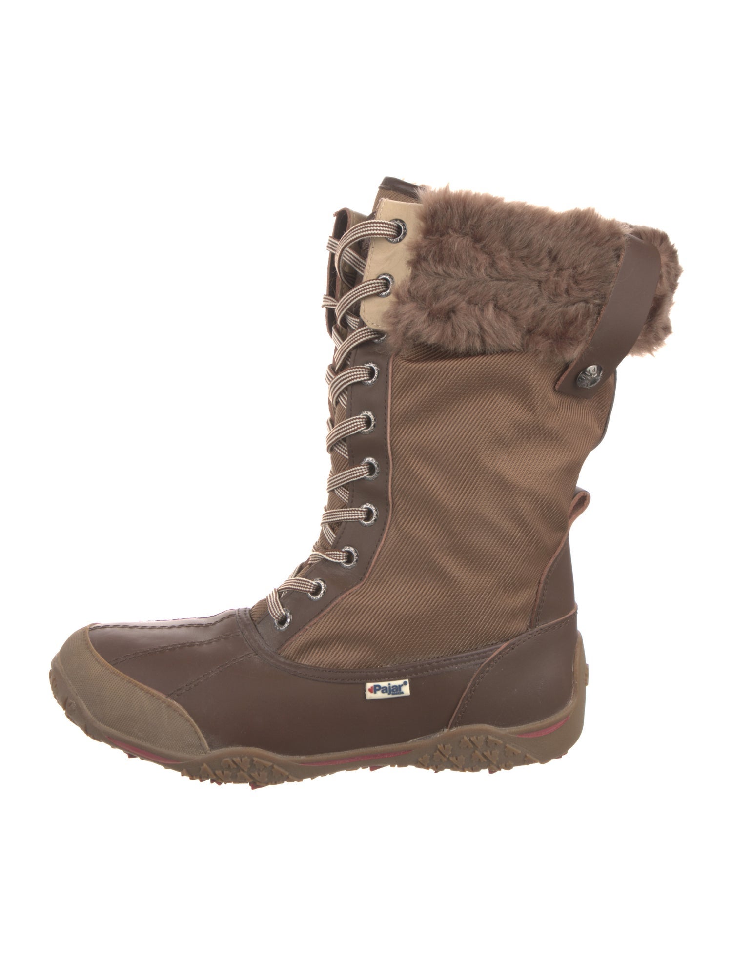 Pajar Canvas Colorblock Pattern Lace-Up Boots