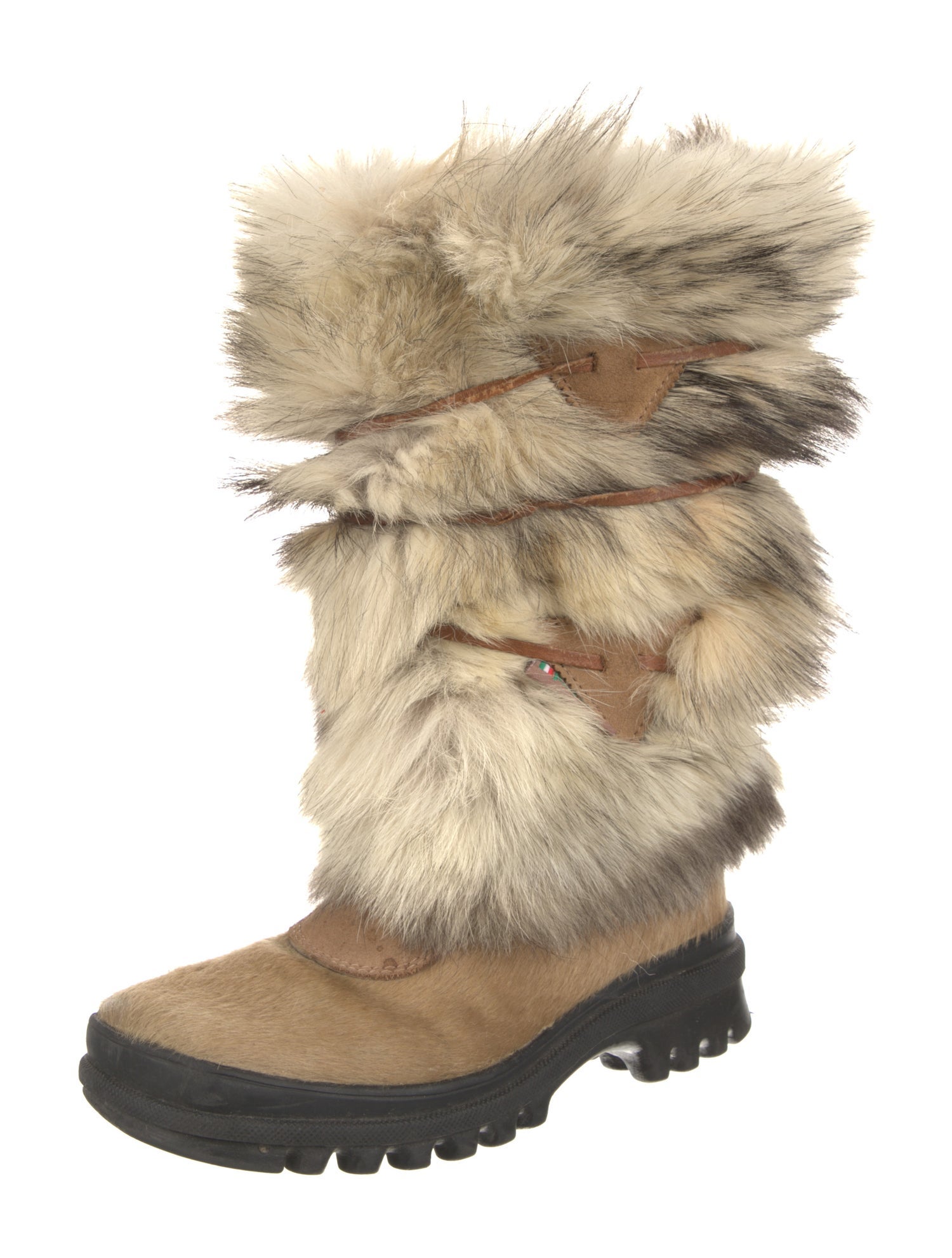 Pajar Ponyhair Lace-Up Boots