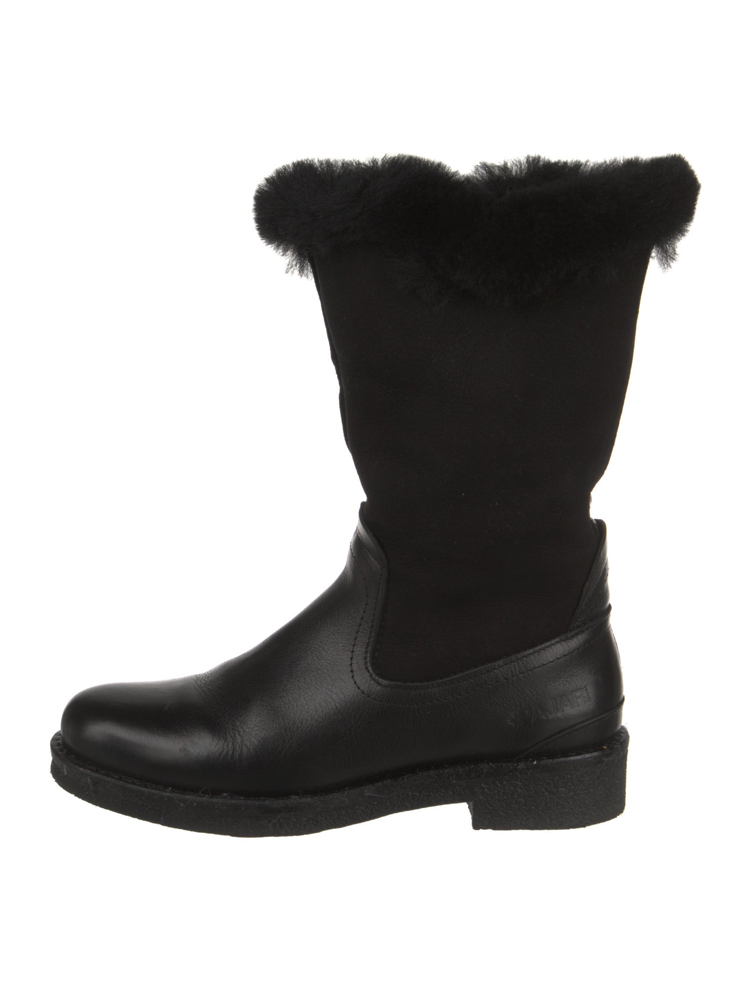 Pajar Leather Fur Trim Rain Boots
