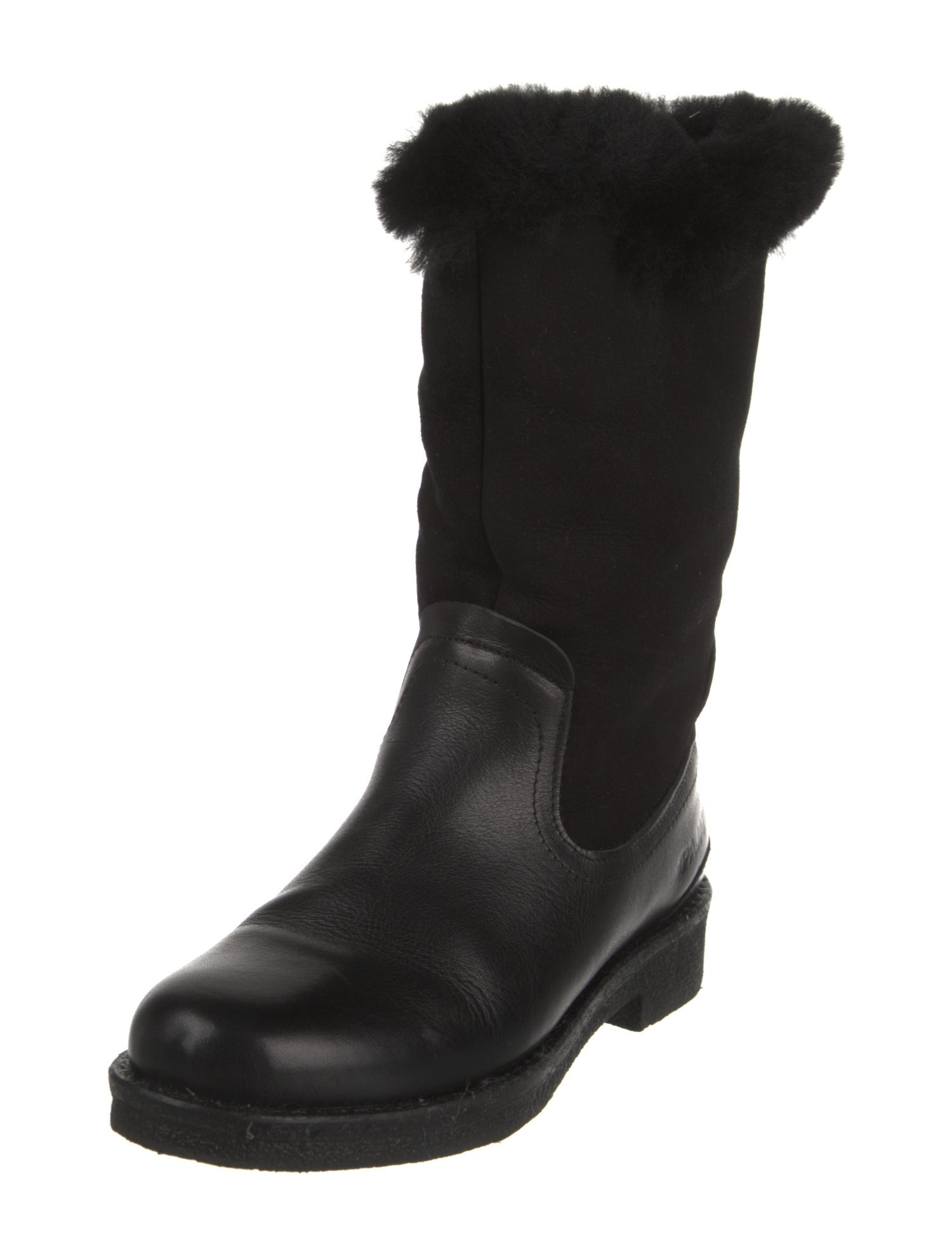 Pajar Leather Fur Trim Rain Boots