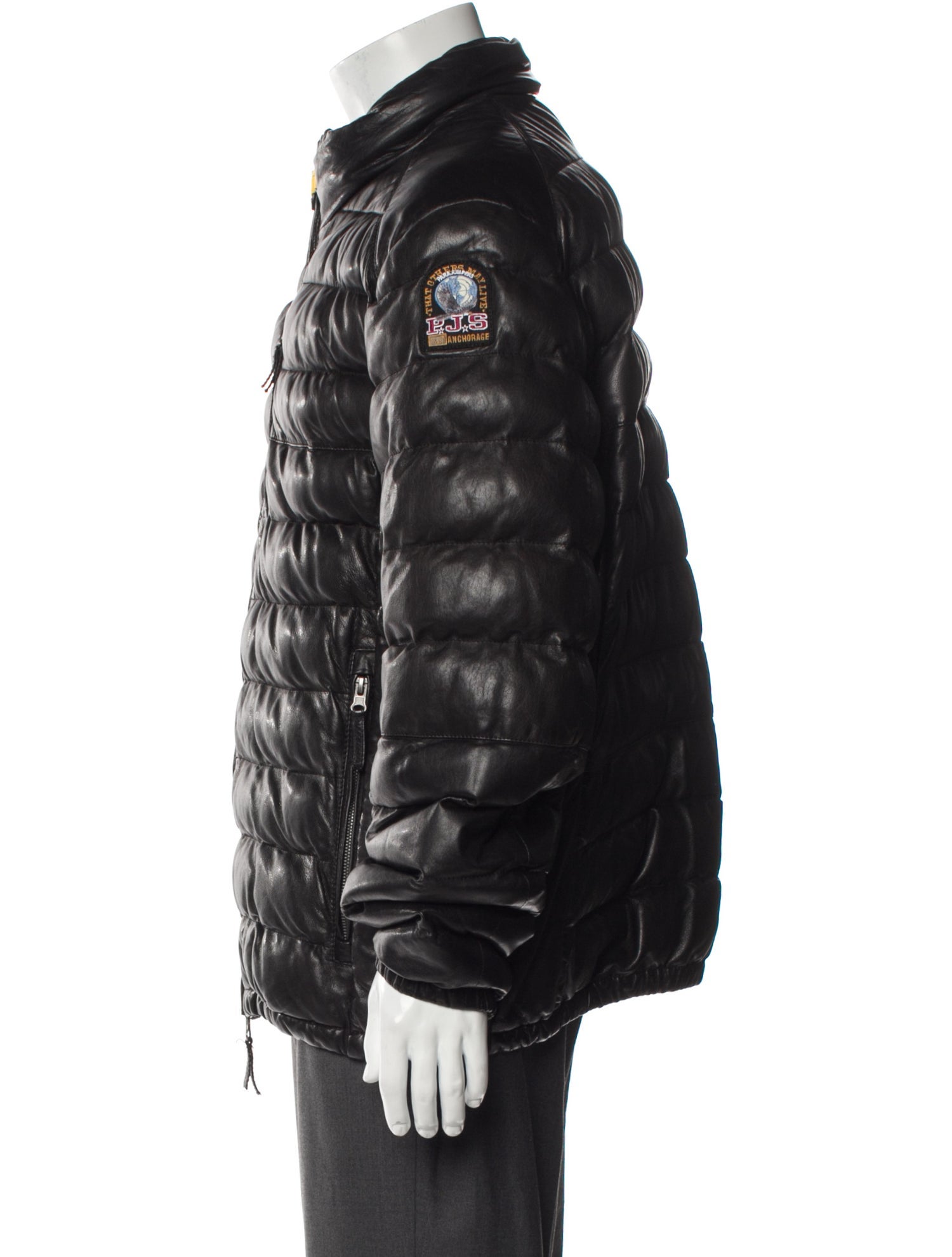 Parajumpers Lamb Leather Puffer Coat