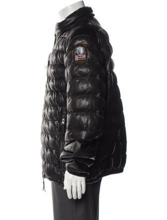 Parajumpers Lamb Leather Puffer Coat