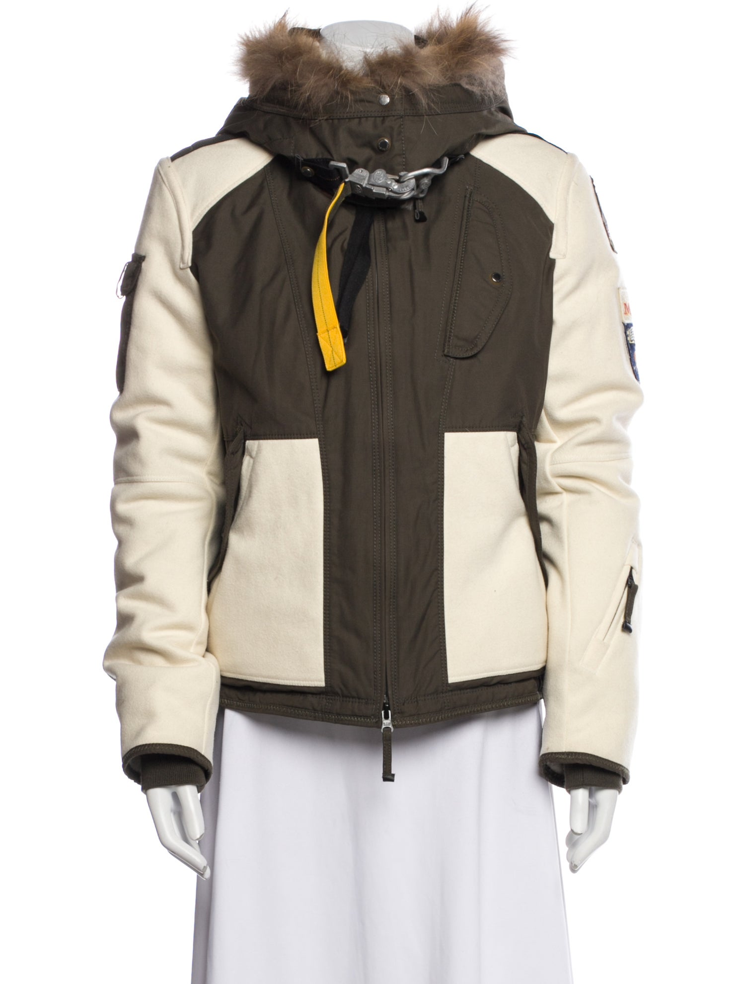Parajumpers Wool Colorblock Pattern Down Jacket