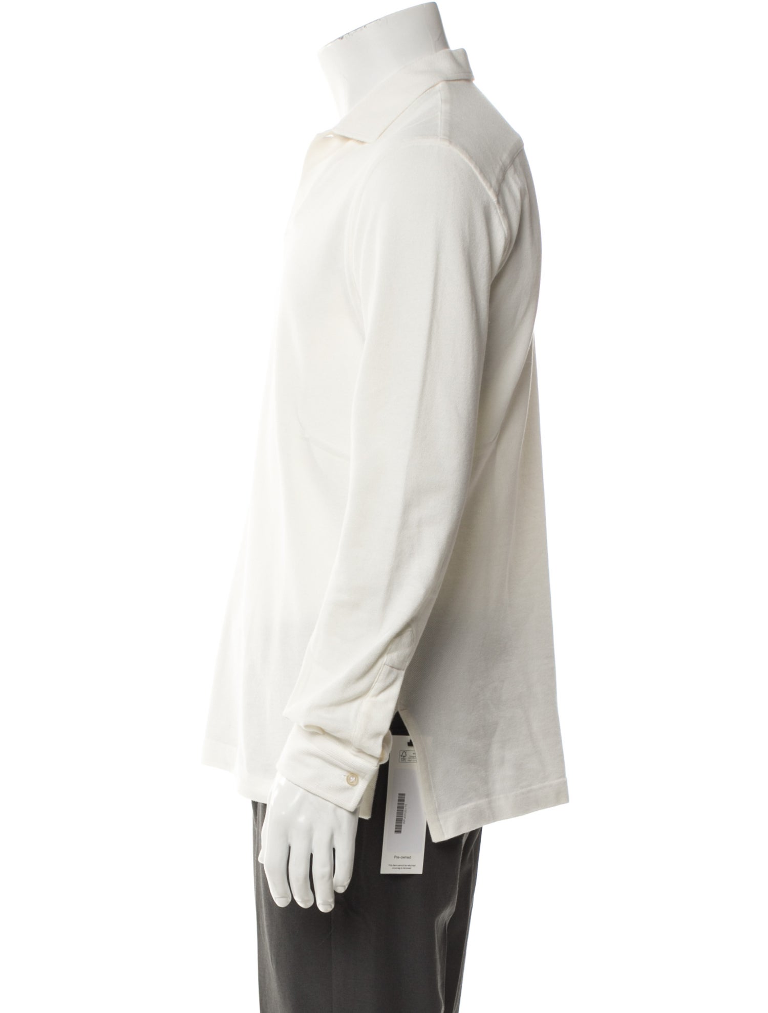 P. Johnson Collar Long Sleeve Polo Shirt