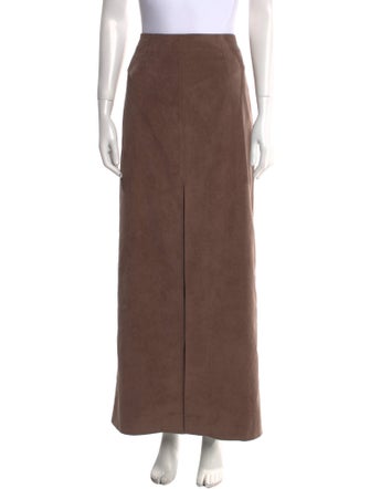 P. Johnson Faux Leather Long Skirt