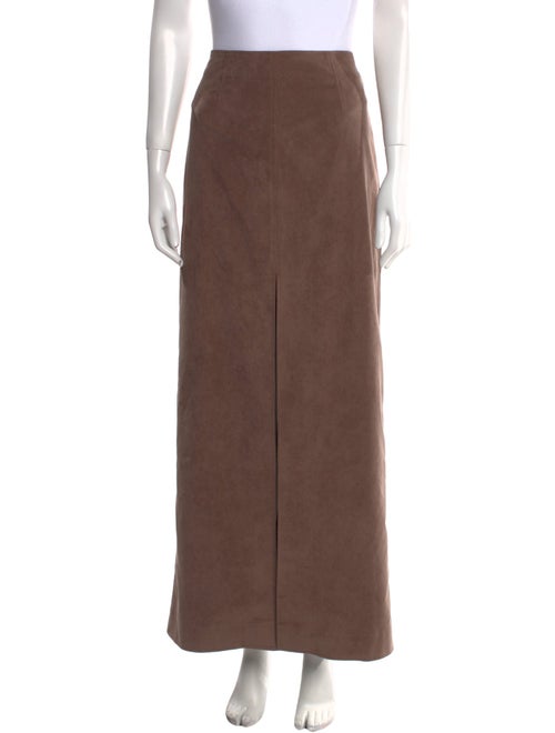 P. Johnson Faux Leather Long Skirt