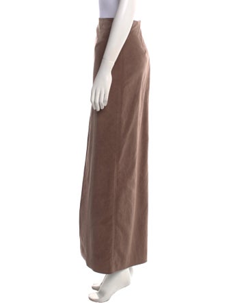 P. Johnson Faux Leather Long Skirt
