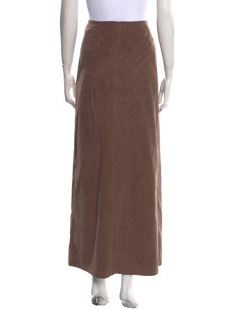 P. Johnson Faux Leather Long Skirt