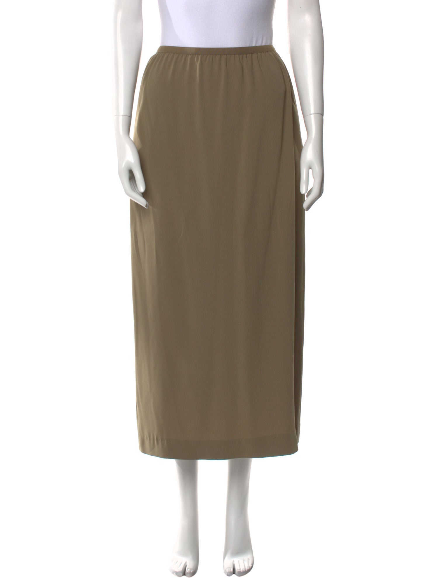 P. Johnson Grosgrain Trim Midi Length Skirt