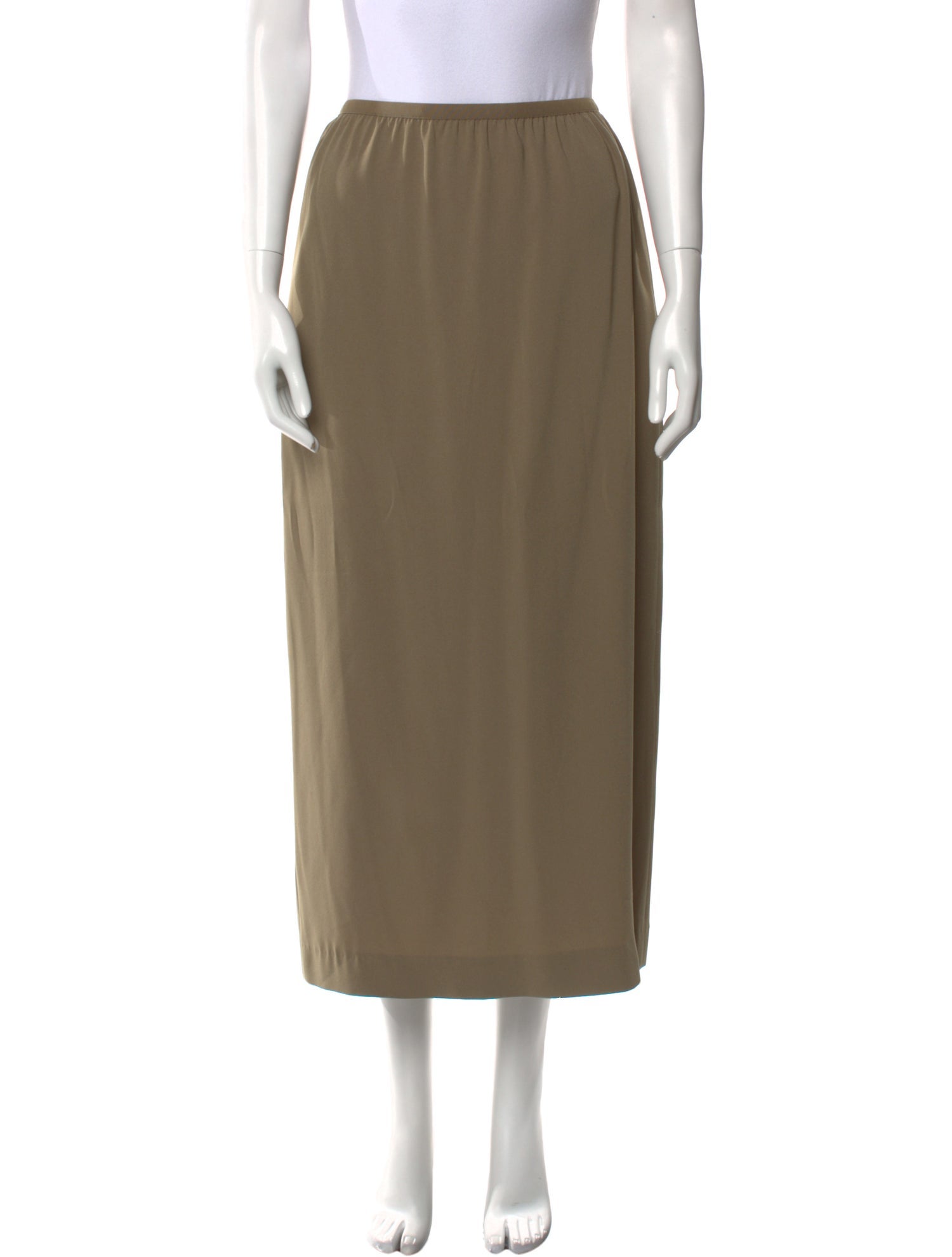 P. Johnson Grosgrain Trim Midi Length Skirt