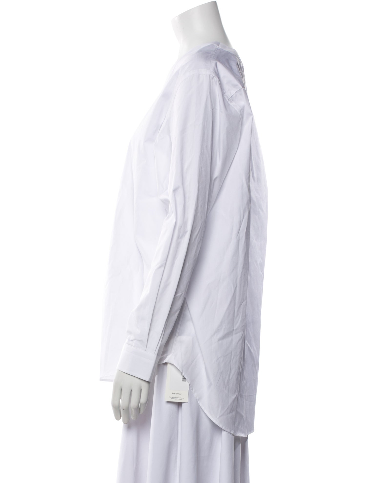 P. Johnson V-Neck Long Sleeve Button-Up Top