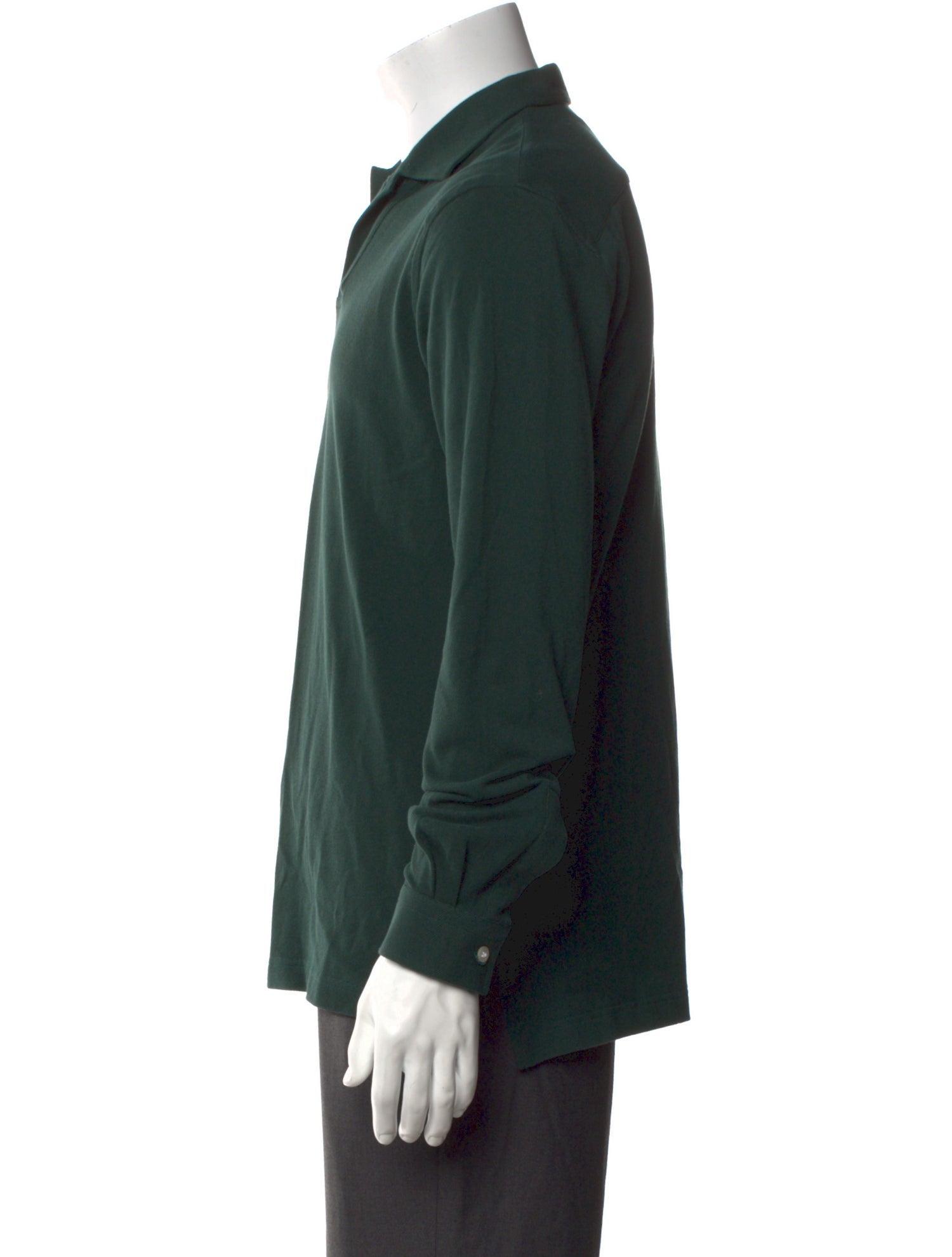 P. Johnson V-Neck Long Sleeve Polo Shirt