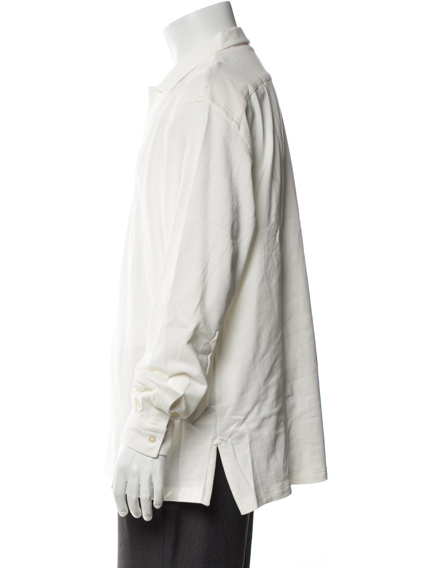 P. Johnson V-Neck Long Sleeve Polo Shirt