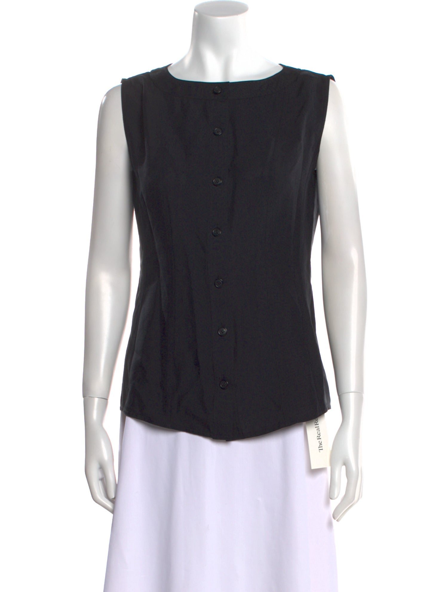 P. Johnson Silk Bateau Neckline Top