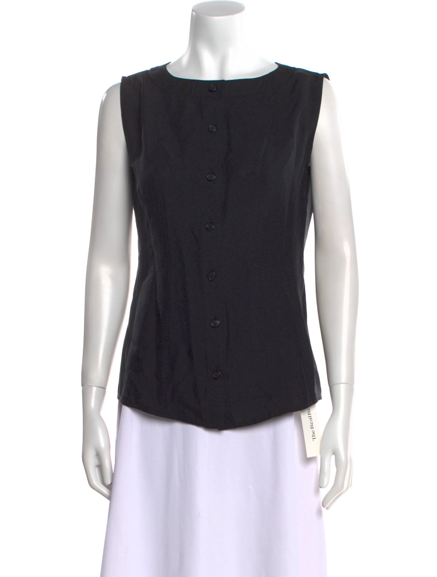 P. Johnson Silk Bateau Neckline Top