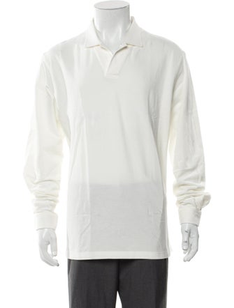 P. Johnson V-Neck Long Sleeve Polo Shirt