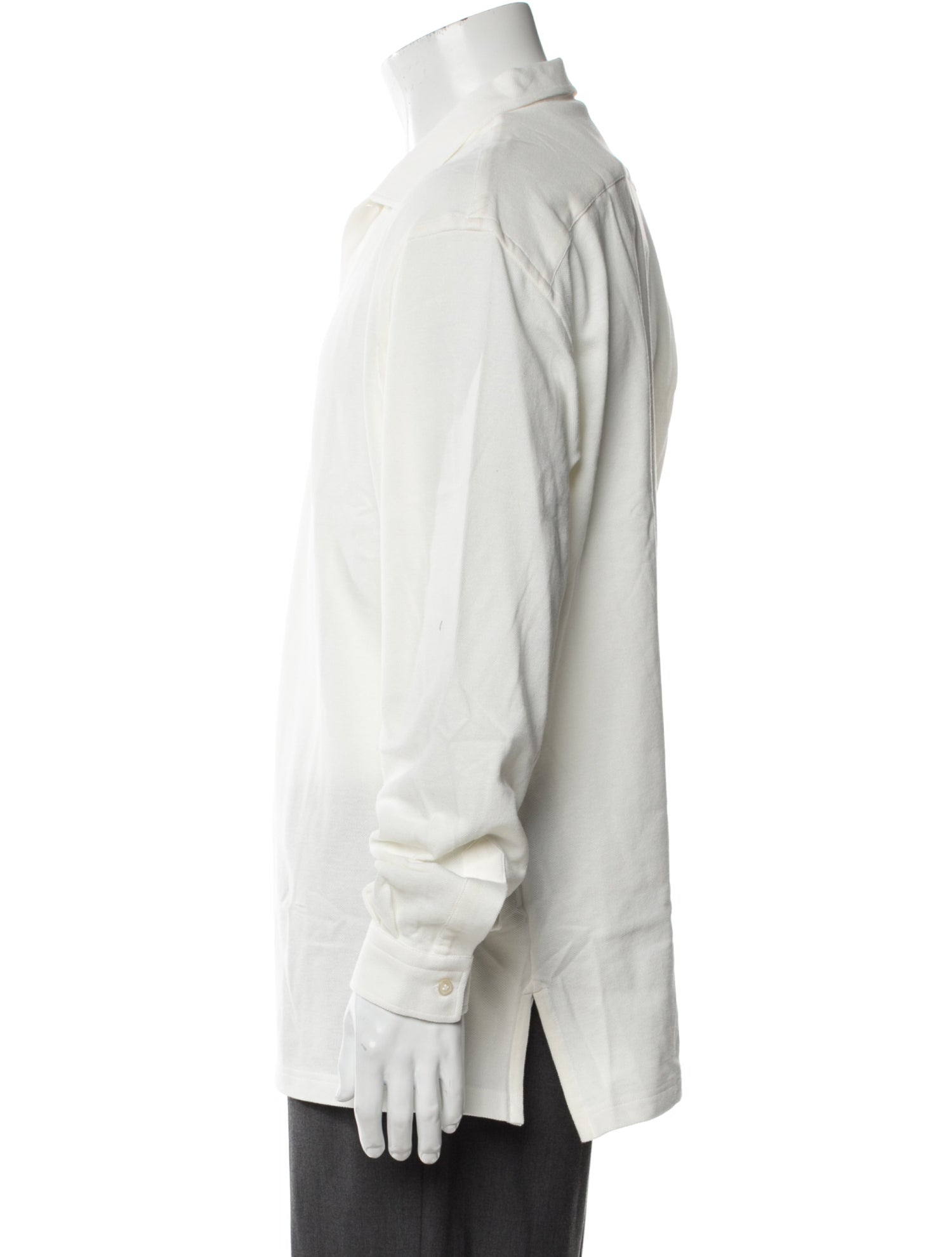 P. Johnson V-Neck Long Sleeve Polo Shirt