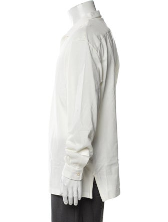 P. Johnson V-Neck Long Sleeve Polo Shirt