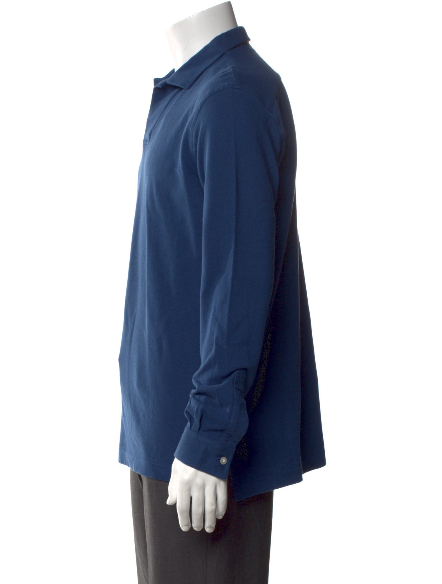 P. Johnson V-Neck Long Sleeve Polo Shirt