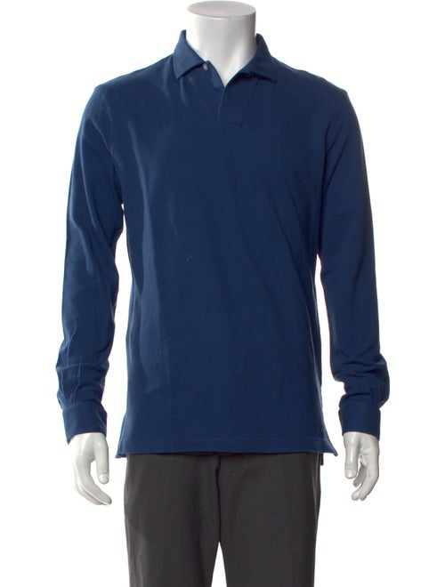 P. Johnson V-Neck Long Sleeve Polo Shirt