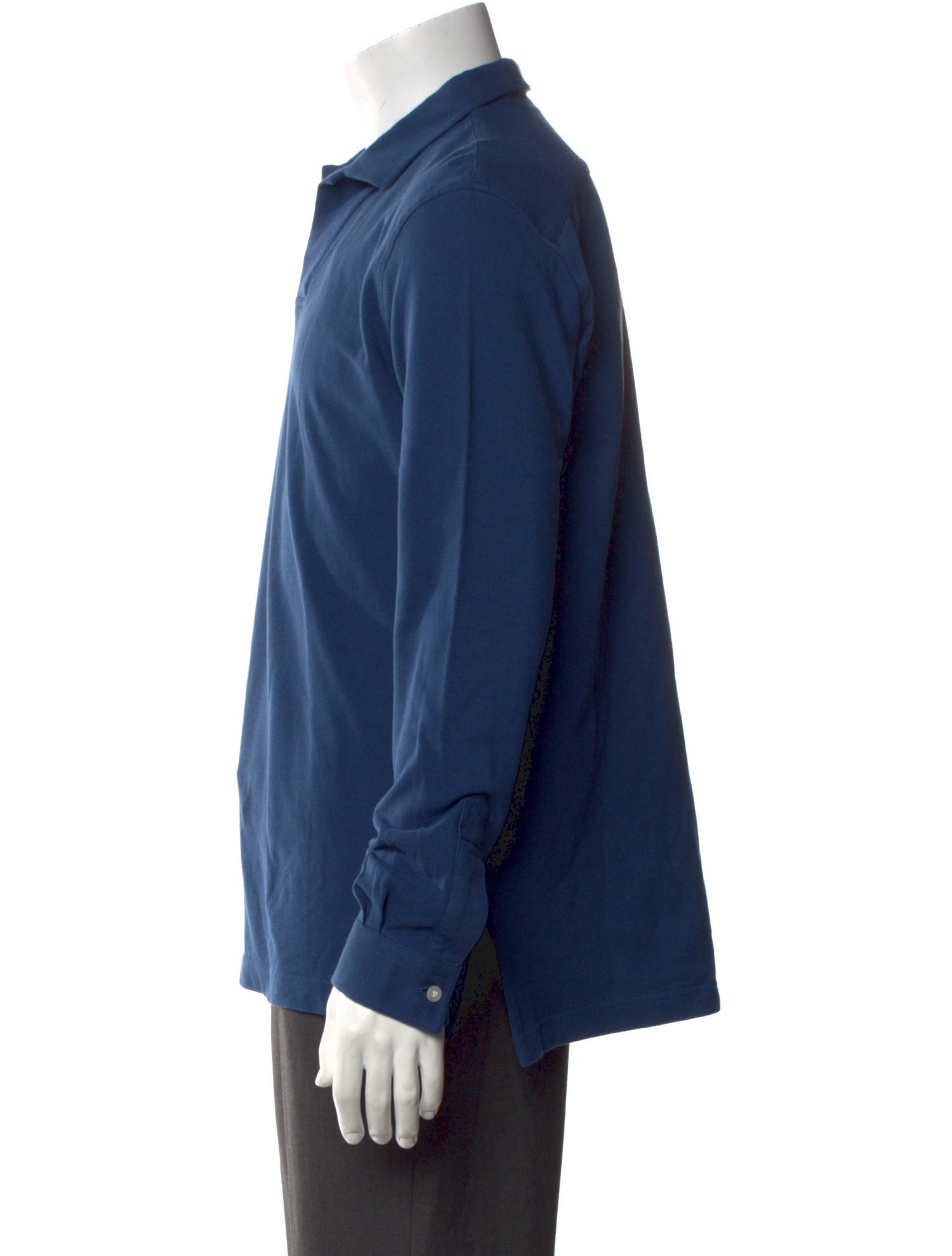 P. Johnson V-Neck Long Sleeve Polo Shirt