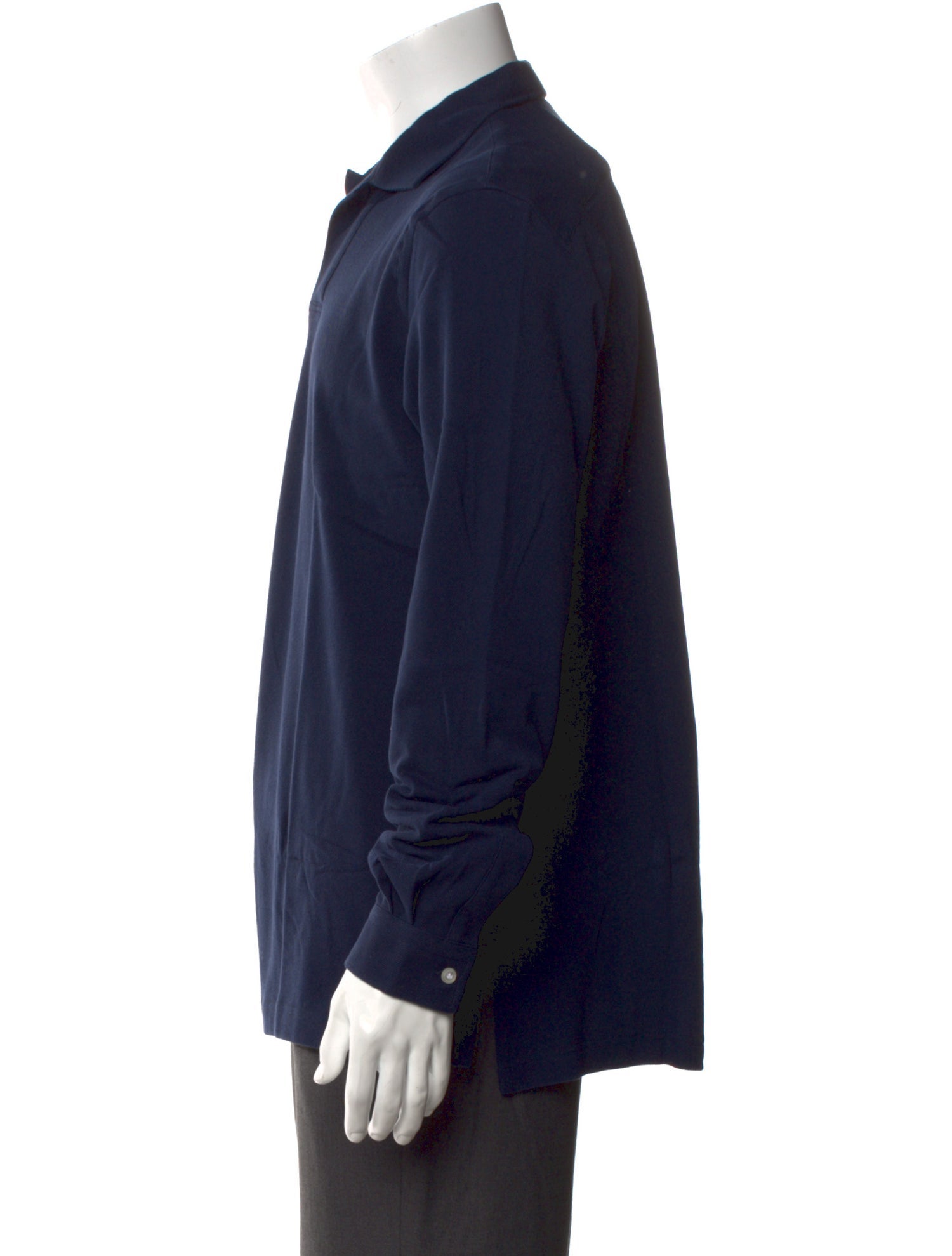 P. Johnson V-Neck Long Sleeve Polo Shirt